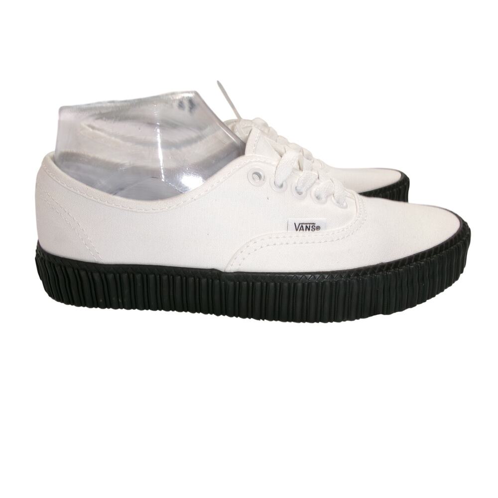 Vans Authentic Creeper Platform Sneakers White Black Canvas Men's 6.5 W8